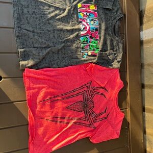 Marvel Kids Red and Gray Spider-Man and Heroes Tees